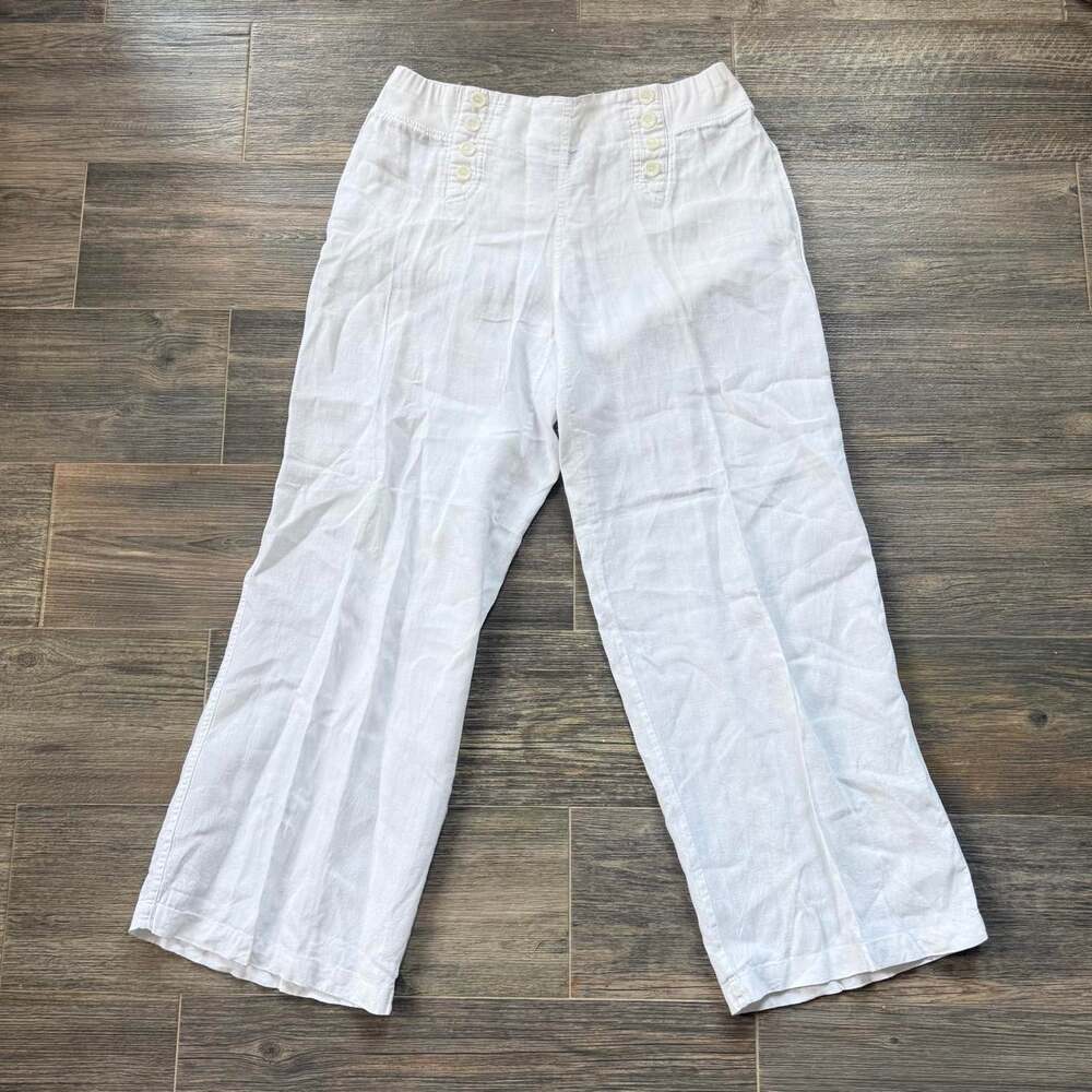 Style & Co Women's White Linen Trousers